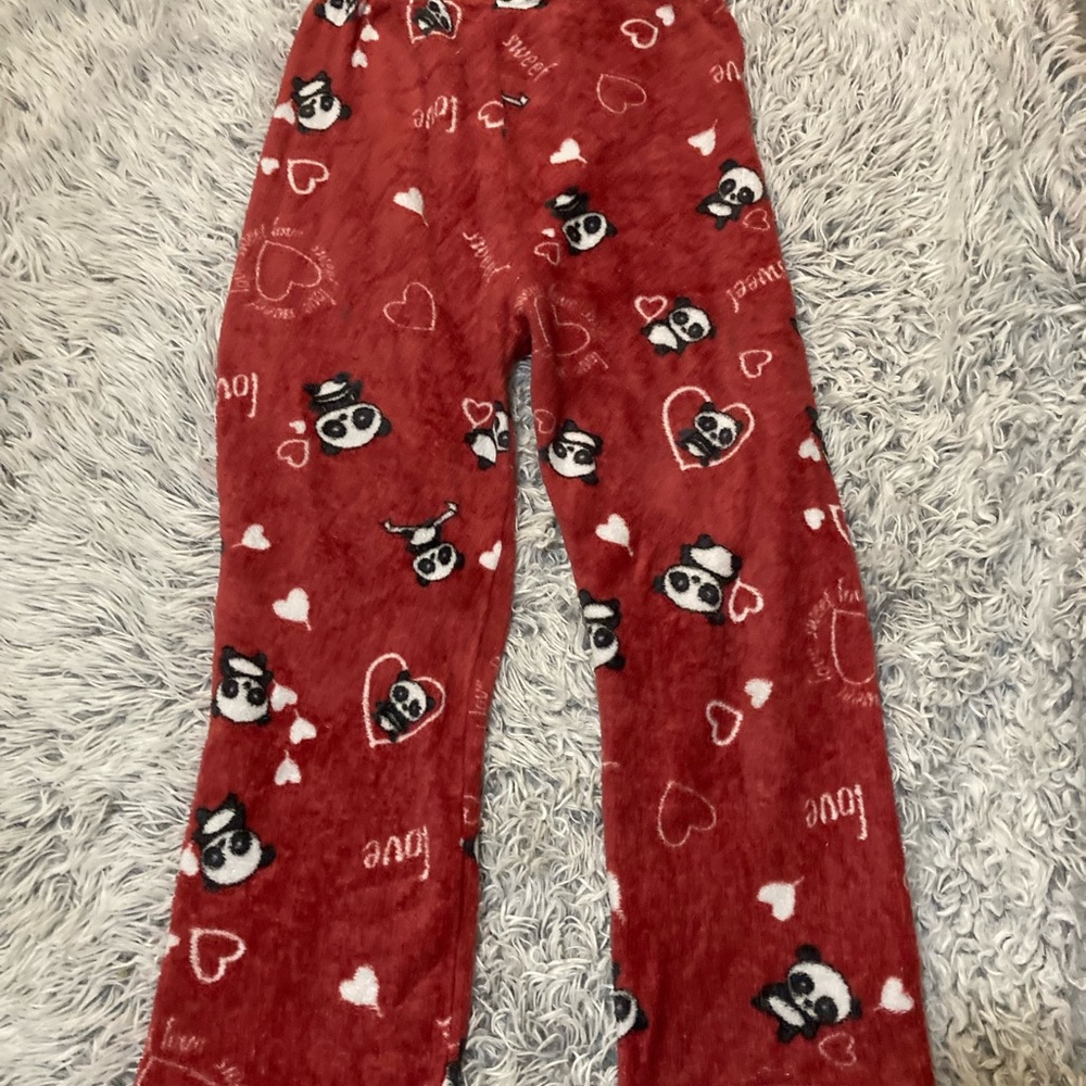Cozy Red Panda Print Pajama Pants